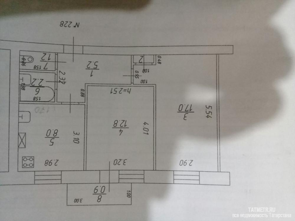 Продажа / Квартиры, Казань, Латышских Стрелков улица, 3 380 000 Продается отличная 2-х комнатная квартира, площадью 50 кв.м. на 9 этаже 10 этажного кирпичного дома в Советском... - 3