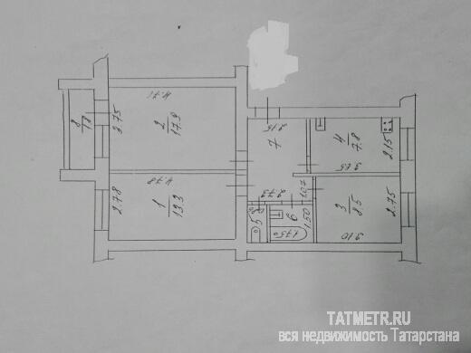 Продажа / Квартиры, Осиново, Ленина улица, 3 300 000 Осиново, ул. Ленина, 2. 3-комн. индивид. проект, 2/5-эт. кирп.. дома, 60,7/39,7/7,8. Качественный новый ремонт,... - 7