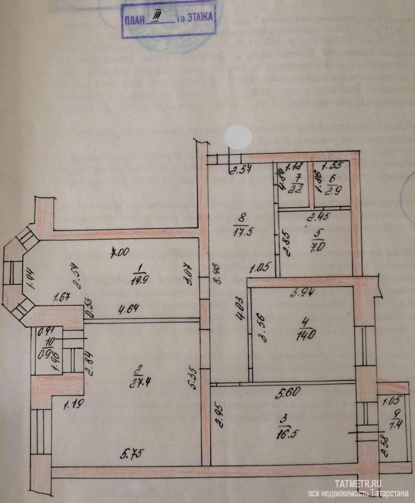 ул. Гвардейская, 14. 3-комн. улучшенка, 3/10-эт. кирп. дома. 109,7/63,8/14. Дому 12 лет. Отличная планировка,  высота... - 6