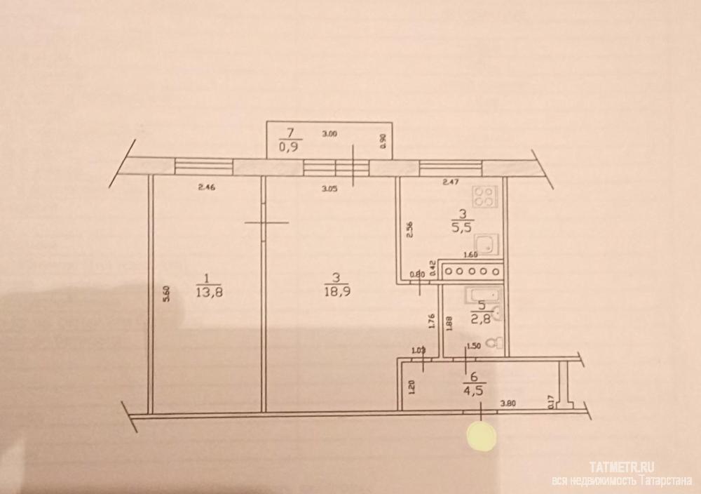 Продажа / Квартиры, Казань, Светлая улица, 2 600 000 Светлая, 26, 2-комн. хрущевка, 2/5-эт. панельн. дома, 46,4/ 32,7/6. Чистая, аккуратная, очень теплая квартира,... - 10