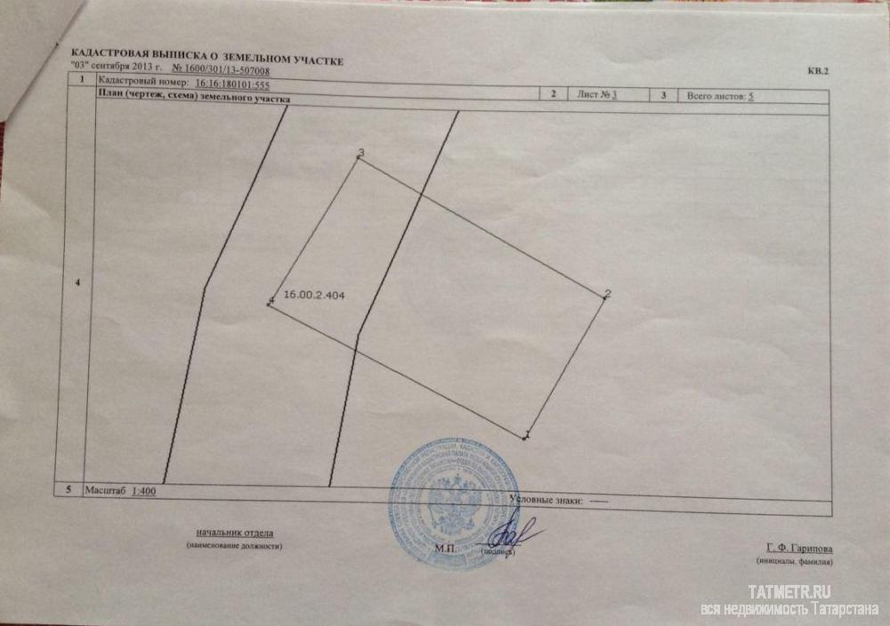 Продажа / Земельные участки, Чепчуги, Луговая улица, 450 000 с. Чепчуги, Высокогорск. р-он, ул. Луговая. Продается земельный участок 8 соток, разрешенное использование – для... - 3