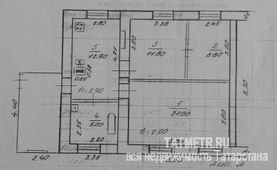 Продажа / Дома и коттеджи, Казань, Карамзина улица, 4 100 000 п. Северный, ул. Карамзина. Жилой дом с земельным участком. Дом кирпичный, 1-этажный площадью 61 кв.м. (кухня, 2... - 10