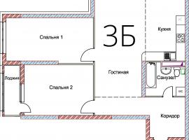 ЖК «ОАЗИС-2», ул. Кул Гали, 7б. 3-комн. квартиры площадь 82,9 кв.м....