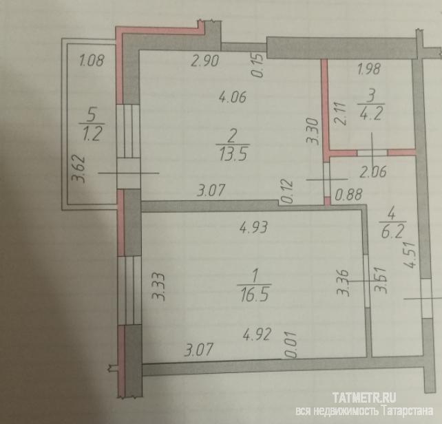 Продажа / Квартиры, Казань, Беломорская улица, 2 750 000 Квартира с большой кухней и косметическим ремонтом, улучшенная планировка, 1-комнатная квартира, Квартира на 12-ом... - 10