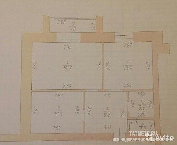 Продажа / Квартиры, Казань, Адоратского улица, 5 100 000 Продается уютная двухкомнатная квартира с прекрасной планировкой, общей площадью 62, 1 кв.м (комнаты 19,7 кв.м.,13,4... - 14