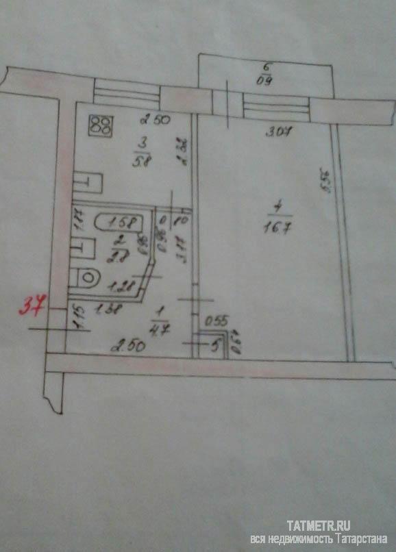 Продам однокомнатную квартиру, 31 кв.м. на 5 этаже пятиэтажного кирпичного дома. В доме был проведен капитальный... - 1