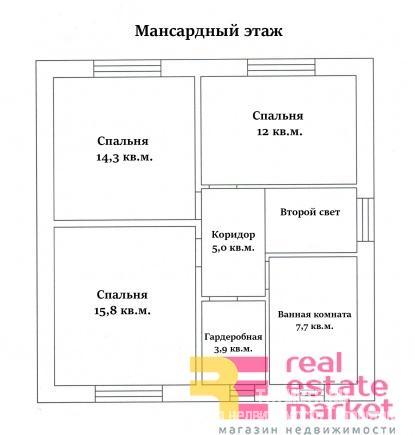 Продажа / Дома и коттеджи, Набережные Челны, 6 000 000 Продается 2-х этажный дом с гаражом в д. Большая Шильна по ул. Нефтянников. Дом построен из газобетона толщины 400 мм... - 1