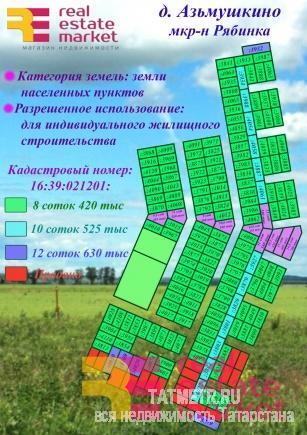 Продажа / Земельные участки, Набережные Челны, 420 000 Земельные участки в 5 минутах езды от города. Все участки в собственности. Продолжение поселка Подсолнухи. Со стороны...