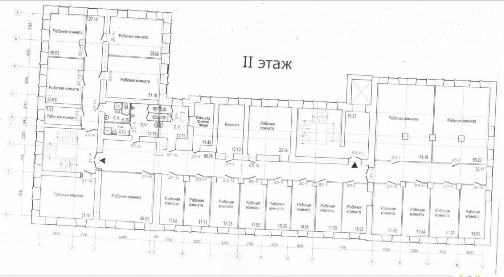 Коммерческая / Аренда / Офисы, Казань, Николая Ершова улица, 18 000 Сдается 18кв.м. на 2м этаже в БЦ на ул. Ершова. Готовая чистовая отделка,кабинетная система (кабинеты площадью от... - 6