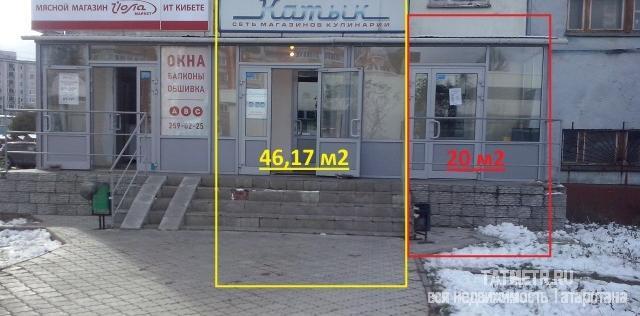 Коммерческая / Аренда / Торговые помещения, Казань, Юлиуса Фучика улица, 45 000 Помещение свободного назначения 47м2 и 15 м² 1 линия, 1 этаж отдельный вход, свой сан.узел. В 3х минутах от станции... - 1