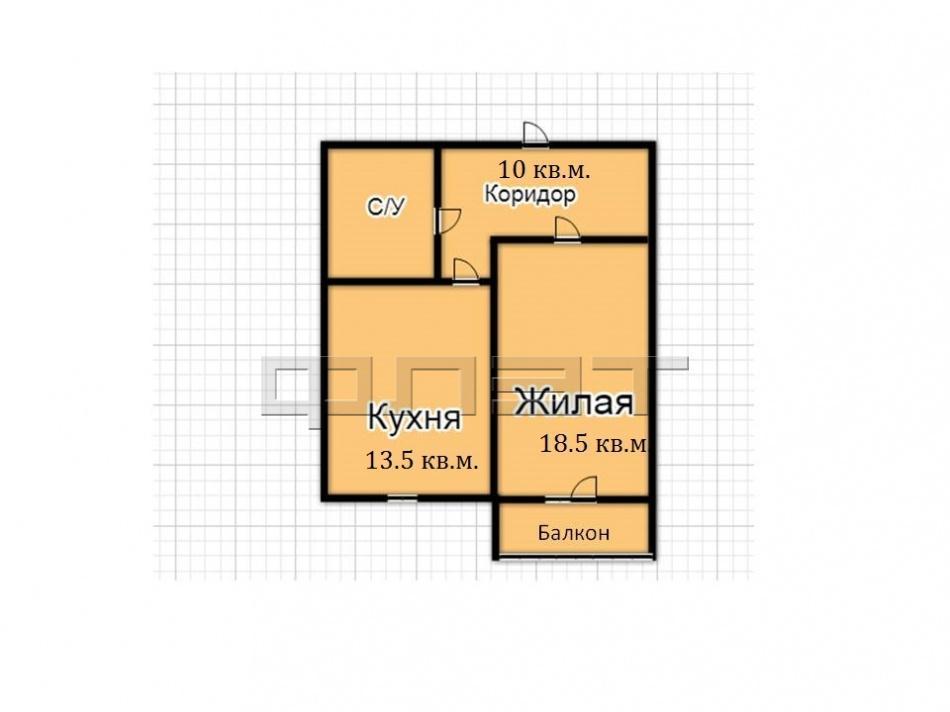 Продажа / Квартиры, Казань, Даурская улица, 3 250 000 Советский район, ул.Даурская, д 35 а (на пересечении улиц Даурская и Зорге) Просторная 1-комнатная квартира 50 кв.м в... - 9