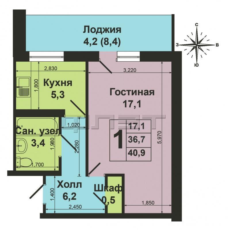 Продажа / Квартиры, Зеленодольск, Ленина улица, 1 151 000 Зеленодольск, Город, ул. Ленина, д.1 Продаю в городе Зеленодольске по ул.Ленина 1 однокомнатную квартиру в хорошем... - 6