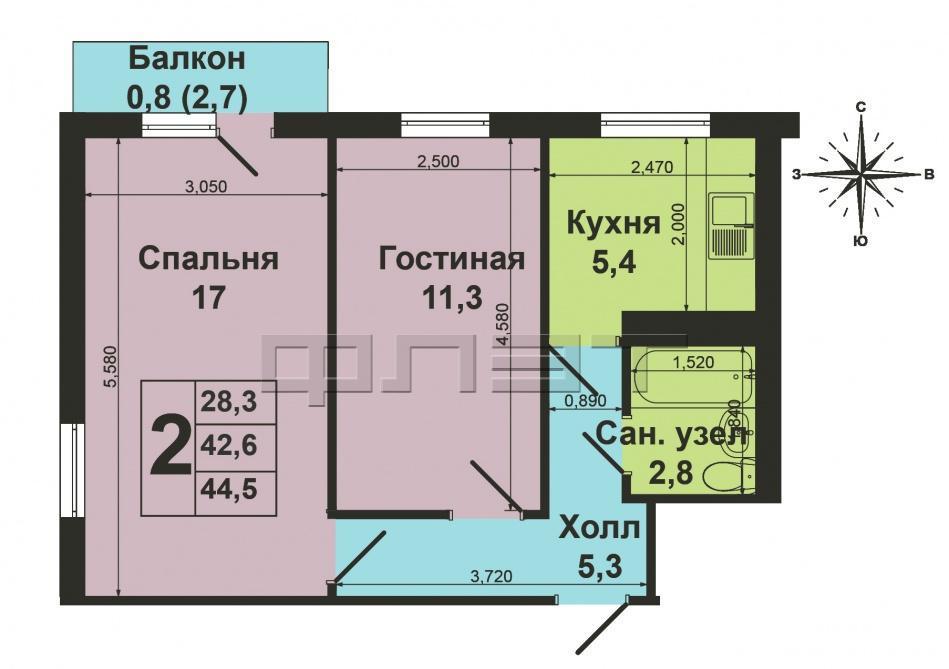 Продажа / Квартиры, Айша, Светлая улица, 1 250 000 Зеленодольский район, с. Айша, ул. Светлая, д.12. Продается отличная квартира с раздельными комнатами - просторным... - 10