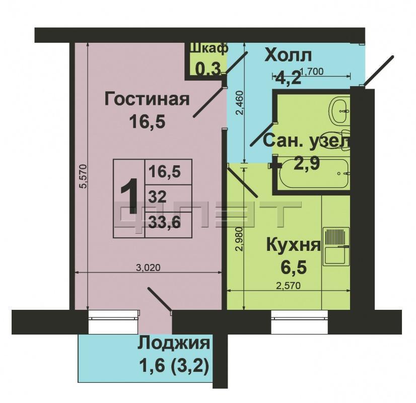 Продажа / Квартиры, Казань, Парковая улица, 2 150 000 Советский район Паркова 21 (пос. Дербышки). Светлая квартира в кирпичном доме, расположена на втором этаже.... - 7