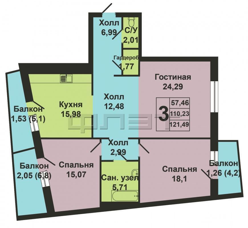 Продажа / Квартиры, Казань, Абубекира Терегулова улица, 11 100 000 Приволжский район, ул.Ак. Терегулова, д.6 А.Роскошная квартира в престижном месте. Квартира с дорогим современным... - 11