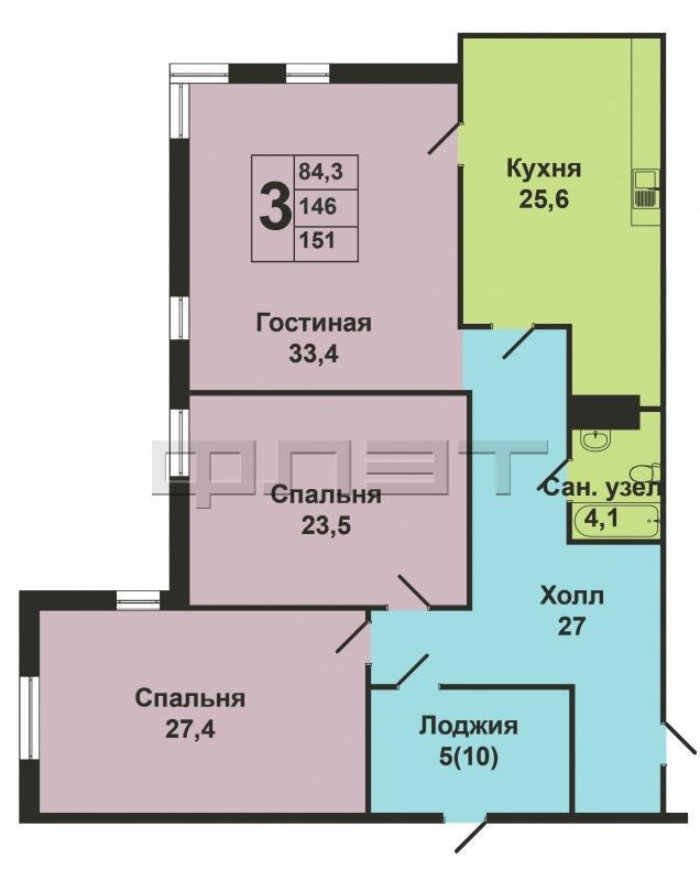Продажа / Квартиры, Казань, Щапова улица, 50 000 000 Вахитовский район, ул.Щапова, д. 20. Готовая для жизни квартира в новом доме премиум класса в историческом центре... - 11