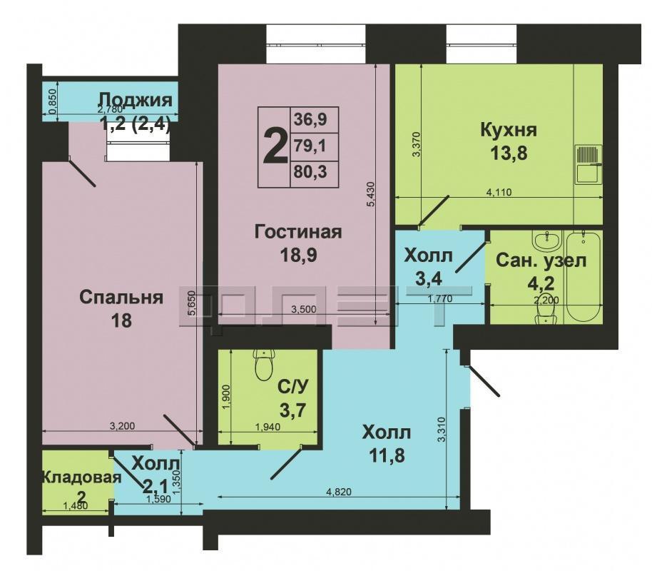 Продажа / Квартиры, Казань, Курская улица, 6 250 000 Советский район, ул. Курская, д.20 Предлагаем Вашему вниманию огромную 2-х комнатную квартиру , расположенную в одном... - 11