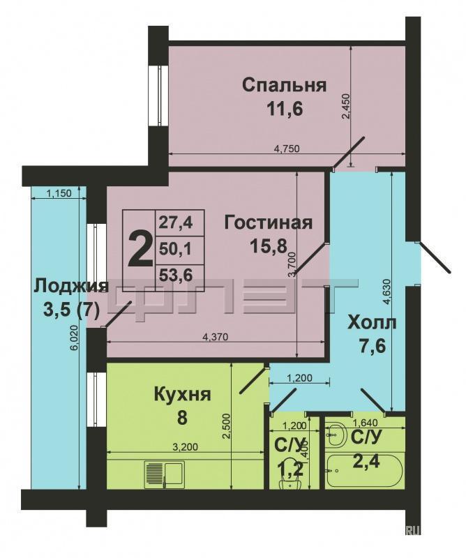Продажа / Квартиры, Казань, Братьев Касимовых улица, 3 300 000 Выставлена на продажу хорошая 2-х комнатная квартира. Дом постройки 2000 года, кирпичный. Двор благоустроенный, с... - 10