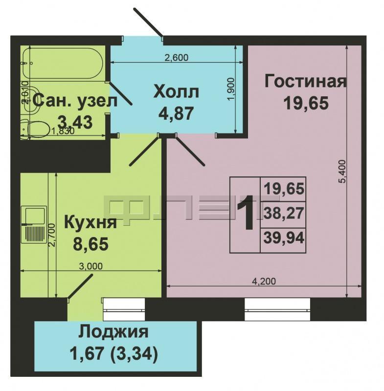 Продажа / Квартиры, Казань, Победы проспект, 2 450 000 Советский район, проспект Победы д.139 (ЖК «Победа» ) предлагаем 1 комнатную квартиру на 4 этаже 14 этажного дома.... - 2