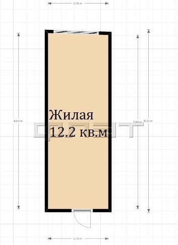 Авиастроительный район продается отличная комната в общежитие. Площадь комнаты 12, 2 кв.м. Комната светлая и... - 4