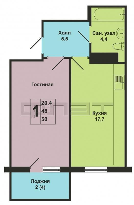 Продажа / Квартиры, Казань, Айвазовского улица, 4 500 000 Вахитовский район, ул. Айвазовского д. 16. Выставлена на продажу однокомнатная квартира в элитном доме в ЖК... - 6