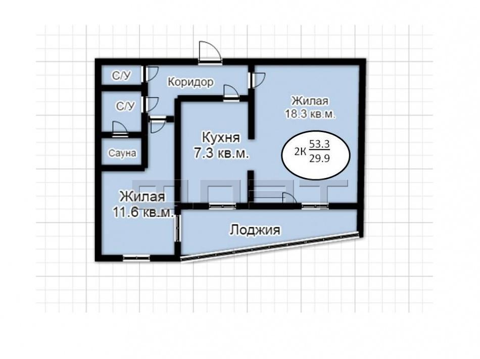 Продажа / Квартиры, Казань, Солдатская улица, 4 400 000 Московский район, ул .Солдатская, д.3. Продается 2-х комнатная квартира. Дом расположен у станции метро 'Козья... - 7