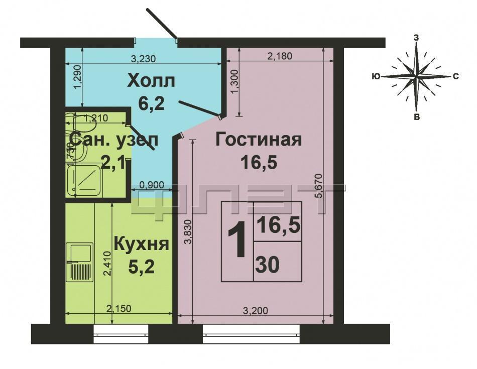 Продажа / Квартиры, Осиново, Комсомольская улица, 1 760 000 Татарстан, Зеленодольский район, пос. Осиново. Ул. Комсомольская д. 7. Продается уютная однокомнатная квартира с... - 8