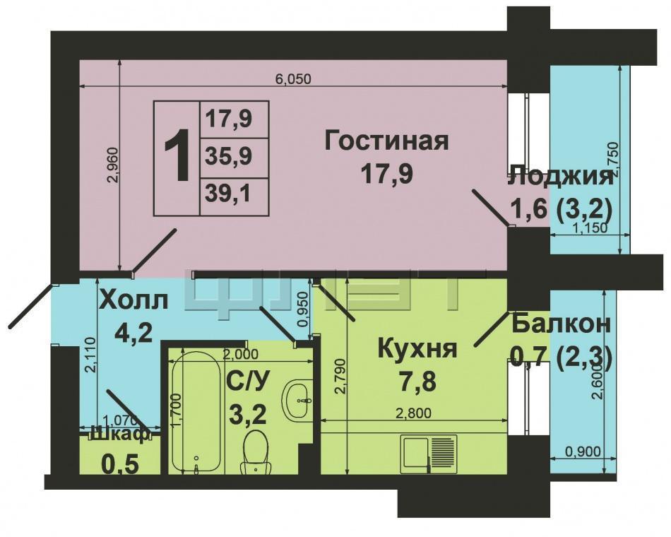 Продажа / Квартиры, Казань, Меховщиков улица, 2 950 000 Вахитовский район, ул. Меховщиков, д.4. Продается светлая, теплая 1-комнатная квартира на 8 этаже 9 этажного... - 7