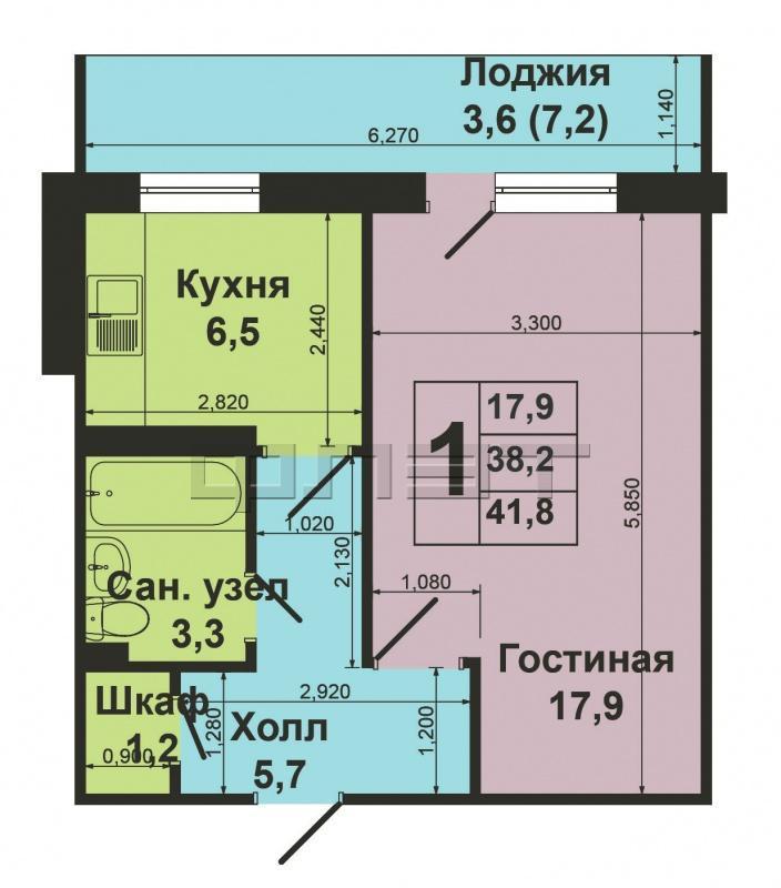 Продажа / Квартиры, Казань, Юлиуса Фучика улица, 2 490 000 Продается просторная 1-комнатная квартира, Приволжский район, ул. Юлиуса Фучика, д.71. Общая площадь квартиры 41,8... - 8