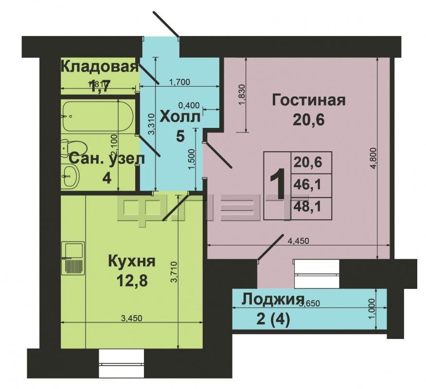 Продажа / Квартиры, Казань, Альберта Камалеева проспект, 3 900 000 Советский район, жилой комплекс «Казань -21 век», ул. Альберта Камалеева, 12. Дом кирпичный, повышенной... - 4