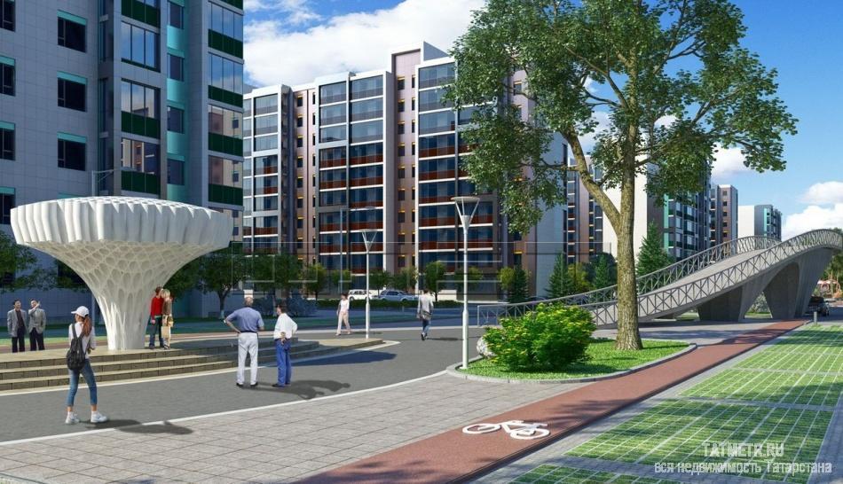 Продажа / Квартиры, Казань, Николая Ершова улица, 2 980 000 Продается однокомнатная квартира площадью 36.69 / 17.12 / 9.02 кв.м. в престижном жилом комплексе 'Арт Сити' в 5... - 8