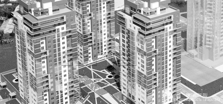 Продажа / Квартиры, Казань, Яруллина улица, 5 213 216 Продается трехкомнатная квартира площадью 73.95 кв.м. в новом жилом комплексе '5 звезд'. Он расположен в Кировском... - 2