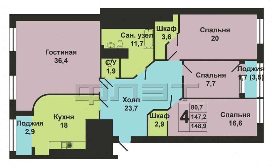 Продажа / Квартиры, Казань, Ульянова-Ленина улица, 26 000 000 Внимание !!! Продается шикарная, четырехкомнатная квартира 147 кв. метров , в самом сердце Вахитовского района в... - 29