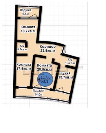 Продажа / Квартиры, Казань, Чистопольская улица, 11 400 000 Внимание! Продается шикарная квартира, в самом сердце Ново-Савиновского района, ЖК «МАГЕЛЛАН», ул. Чистопольская,38.... - 20