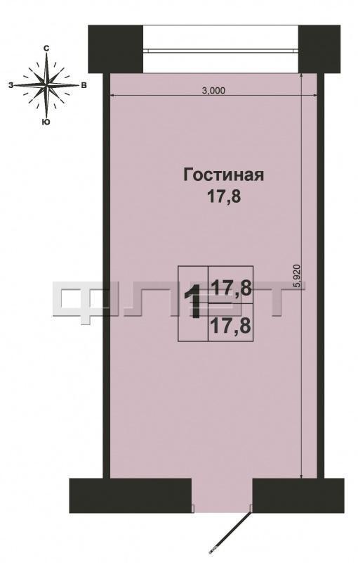 Продажа / Комнаты, Зеленодольск, Комсомольская улица, 495 000 Зеленодольск, город, ул. Комсомольская д.5. Очень теплая комната в общежитии на среднем этаже в самом центре города.... - 4