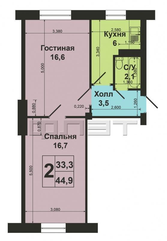 Приволжский район, ул. Павлюхина, д.102. Продам в кирпичном доме с высокими потолками 2-комнатную квартиру. До метро... - 6