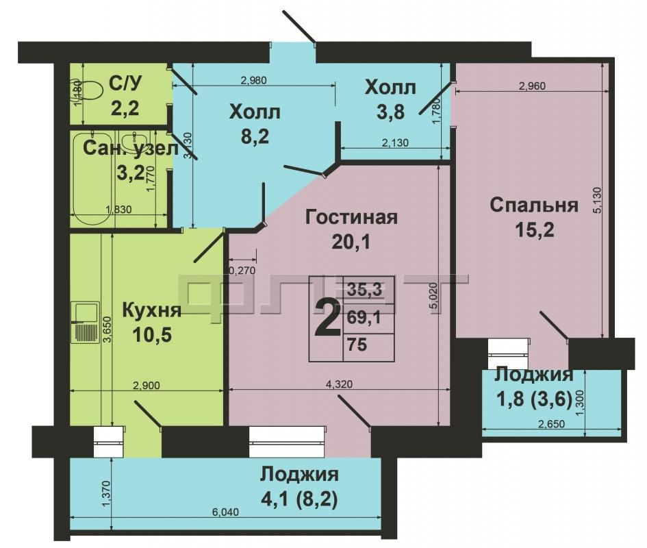 Продажа / Квартиры, Казань, 2-я Азинская улица, 4 350 000 Продается 2-комнатная квартира в Советском районе по ул. 2-ая Азинская, д.1 В. Квартира находится на 6 этаже 10-ти... - 12