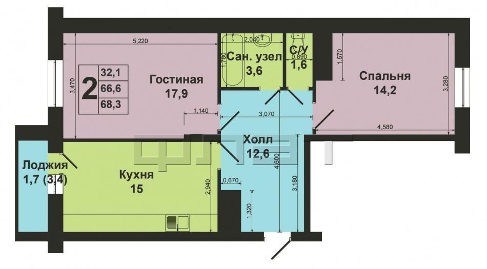 Продажа / Квартиры, Казань, Адоратского улица, 5 200 000 В динамично развивающемся Ново - Савиновском районе продается двухкомнатная квартира по ул. Адоратского, д.1 А на 4... - 5