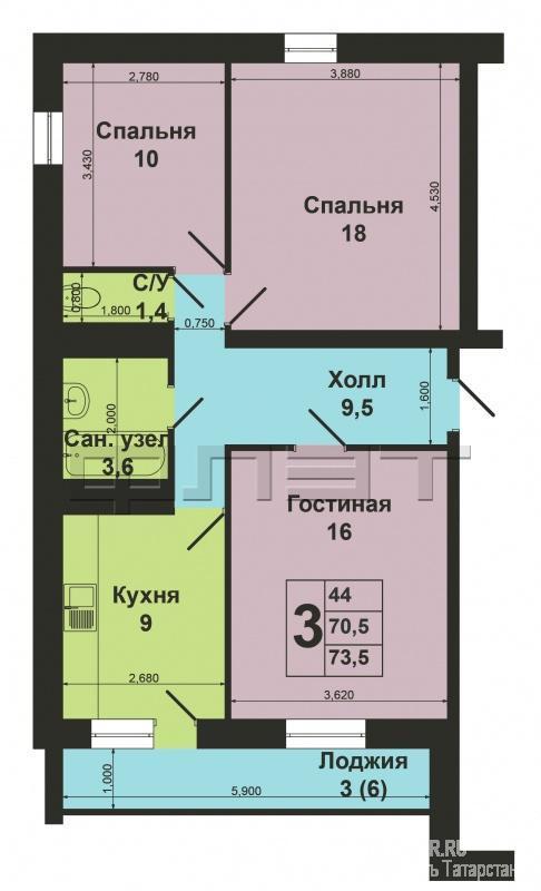 Продажа / Квартиры, Казань, Петербургская улица, 6 390 000 Вахитовский район, улица Т.Миннуллина 10 А. Исторический центр города Казани. Продается красивая, уютная, светлая... - 19