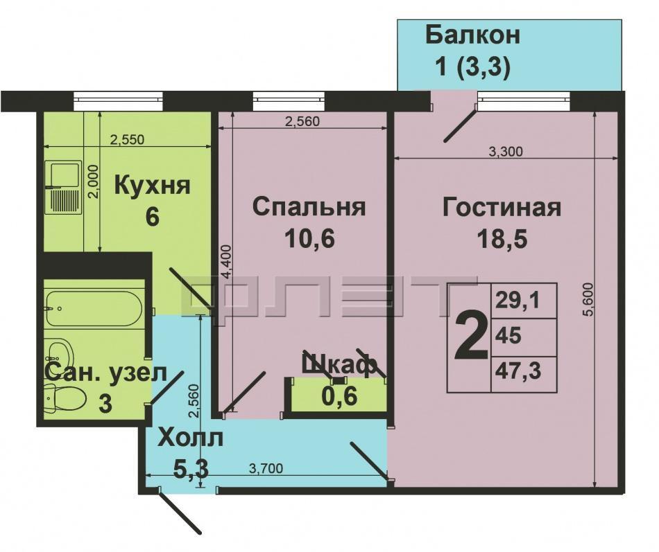 Продажа / Квартиры, Казань, Фатыха Амирхана проспект, 2 680 000 Ново-Савиновский район, ул.Ф.Амирхана, д.53. В самом современном, благоустроенном районе г.Казани, продается уютная,... - 4