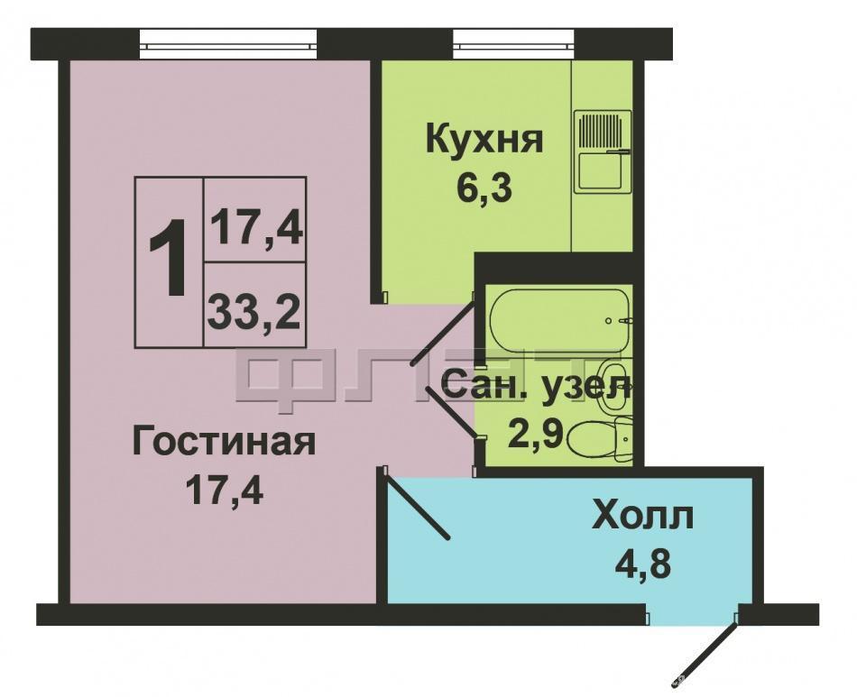 Продажа / Квартиры, Айша, Молодежная улица, 950 000 Зеленодольский район, с. Айша, ул. Молодежная, д.5 Продается теплая, уютная 1-комнатная квартира с ремонтом. Квартира... - 6