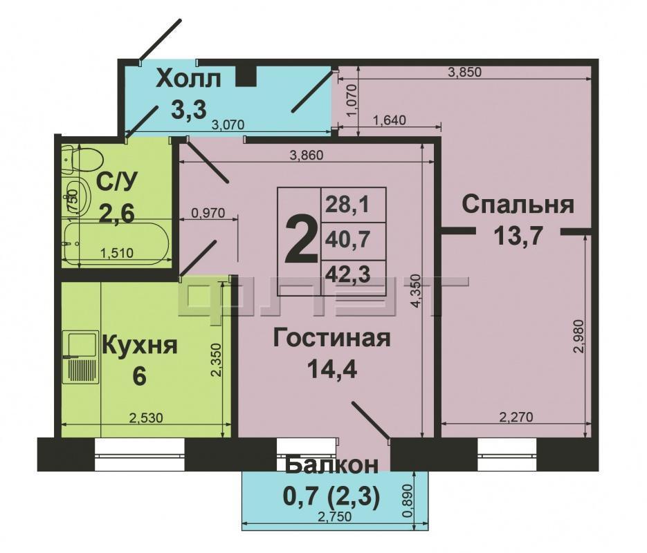 Продажа / Квартиры, Казань, Павлюхина улица, 2 750 000 ВНИМАНИЕ! Продам квартиру! Приволжский район, ул.Павлюхина, д.116. Двухкомнатная квартира, 40 кв.м, на 4 этаже... - 10