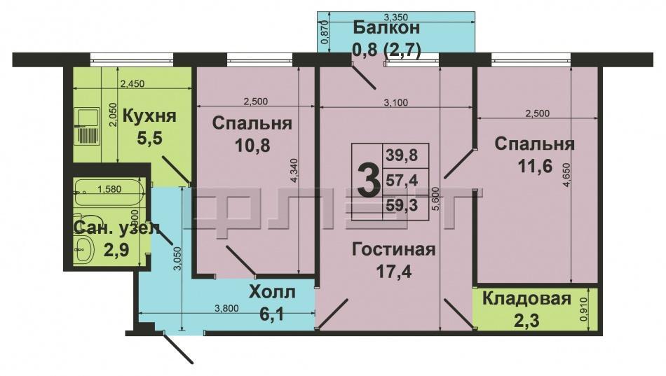 Продажа / Квартиры, Казань, Хади Такташа улица, 3 390 000 Предлагаем Вам отличный вариант улучшения жилищных условий. В исторической части города Казани по ул.Хади Такташа,... - 8