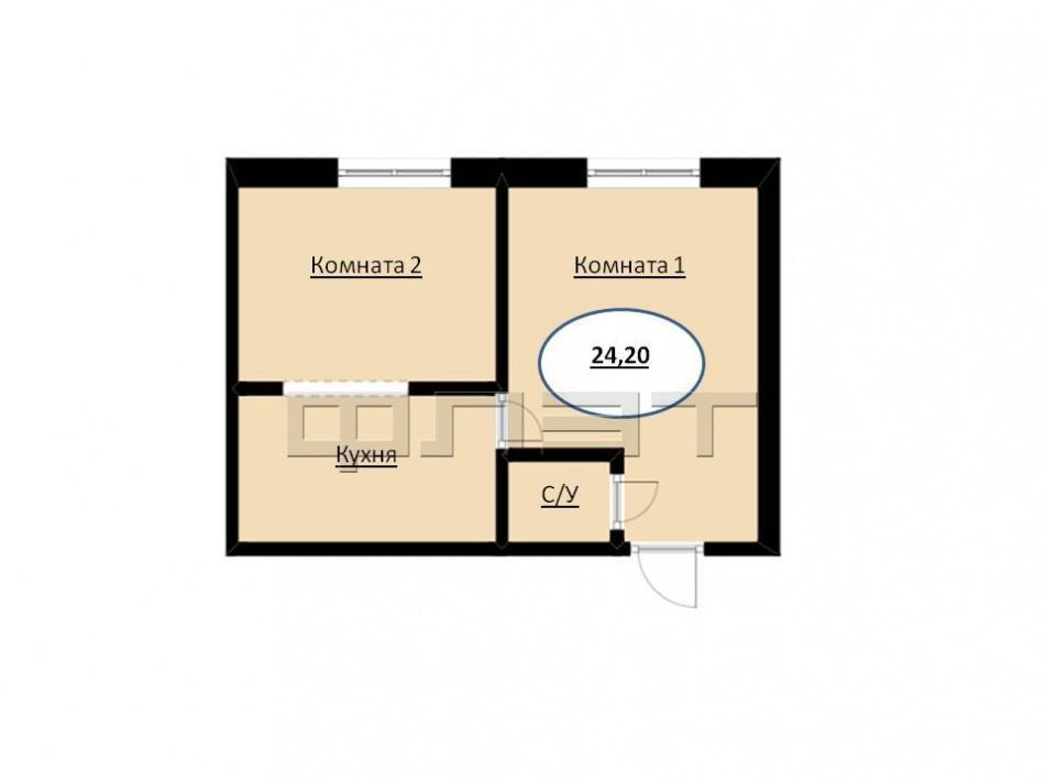 Продается  прекрасная квартира по ул. Ботаническая, д. 23/31, расположенная  на 2-м этаже 5 этажного кирпичного дома,... - 9