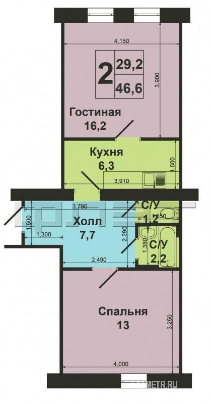 Продажа / Квартиры, Казань, Ботаническая улица, 2 200 000 Продается просторная 2-х комнатная квартира, в кирпичном доме в Вахитовском районе по ул. Ботаническая, д. 23/31,... - 8