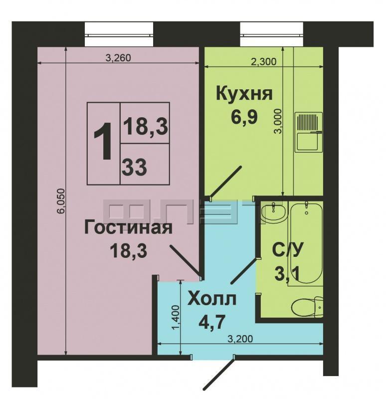 Продажа / Квартиры, Казань, Назарбаева улица, 2 400 000 Продается просторная 1-комнатная квартира в Вахитовском районе в кирпичном доме по улице Назарбаева, д. 60. В... - 8