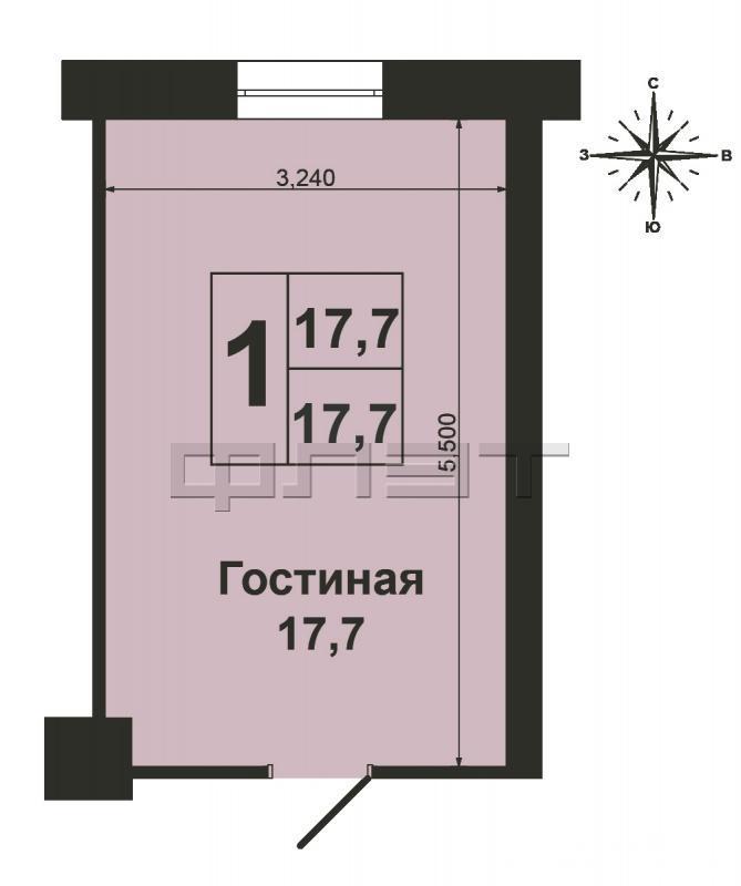 Продажа / Комнаты, Зеленодольск, Татарстан улица, 450 000 Зеленодольск, город, ул. Татарстан, д.23. Продается комната в общежитие - 18 кв.м на 3 этаже 4-этажного здания, с ч/у... - 5