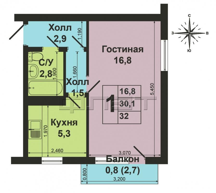 Продажа / Квартиры, Айша, Светлая улица, 995 000 Зеленодольский район, с.Айша, ул.Светлая, д.13. Продаётся светлая, уютная 1-комнатная квартира с индивидуальным... - 7