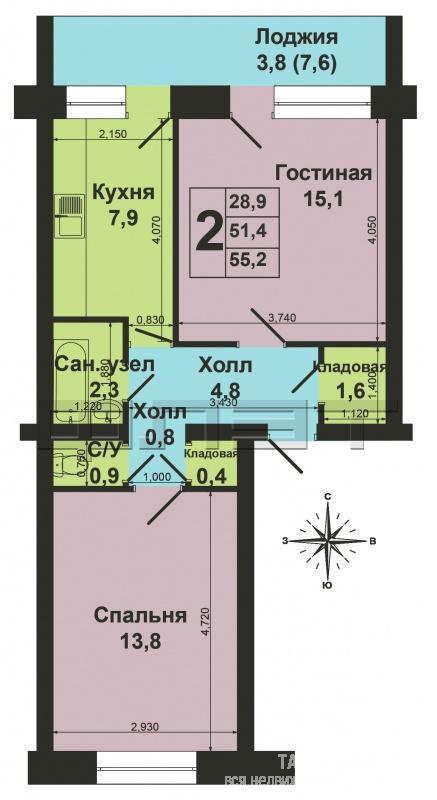 Продажа / Квартиры, Зеленодольск, Юбилейная улица, 2 310 000 Зеленодольский район, с. Бело-Безводное, ул. Юбилейная, д.3 В Зеленодольском районе, в селе Бело-Безводное, на ул.... - 12