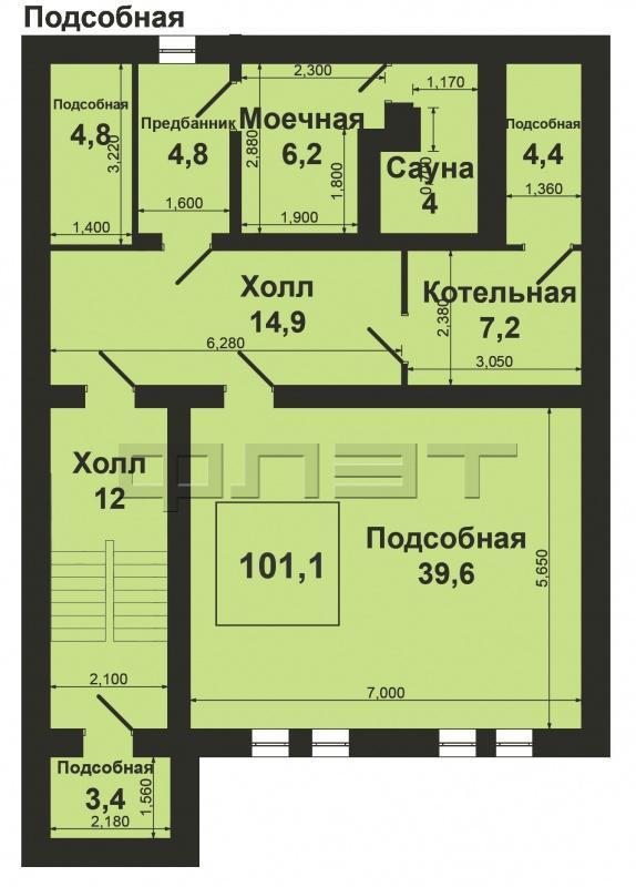 Продажа / Дома и коттеджи, Зеленодольск, Кольцевая улица, 10 000 000 Зеленодольск, мирный, ул. Кольцевая. Продаю в городе Зеленодольске жилой 3-этажный кирпичный дом по улице... - 38